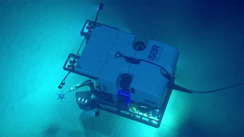 Deep Discoverer ROV operating above the seabed